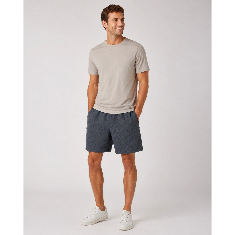 Old Navy Active Shorts Men Large Gray Polyester Elastic Drawstring Waist Pockets